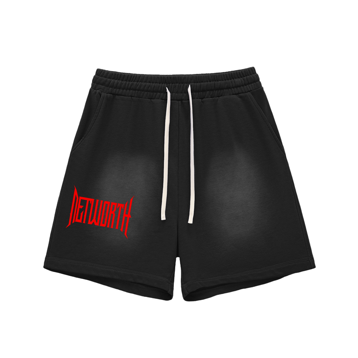 Sun Fade Raw Edge Cotton Shorts